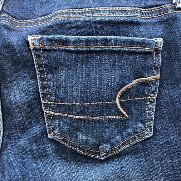 American Eagle Womens Jeans Size 4 Skinny Ankle Distressed Classic Casual Blue - Picture 11 of 15